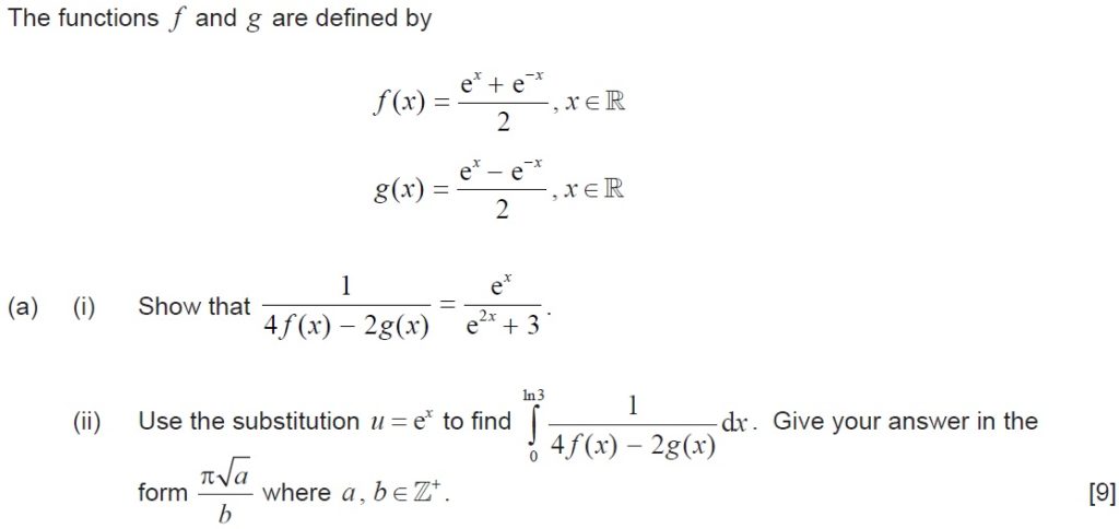 IBDP Past Year Exam Questions – Techniques for Integration – IBDP Math ...